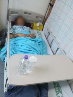 청주의료원에서 3차례 수술을 받은 Q씨는 모종합병원으로 옮겨 재활치료를 받고 있다.
