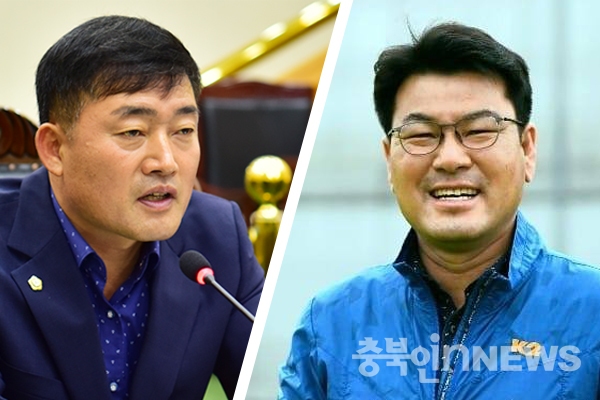 (왼쪽부터) 음성군의회 최용락 의장, 김기창 충북도의원. (제공=음성타임즈)