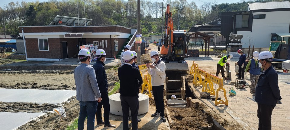 도안처리분구 하수관로정비사업 현장 / 증평군