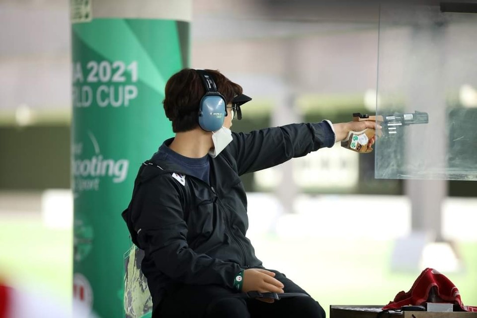 김연미 선수 경기 모습 / 청주시