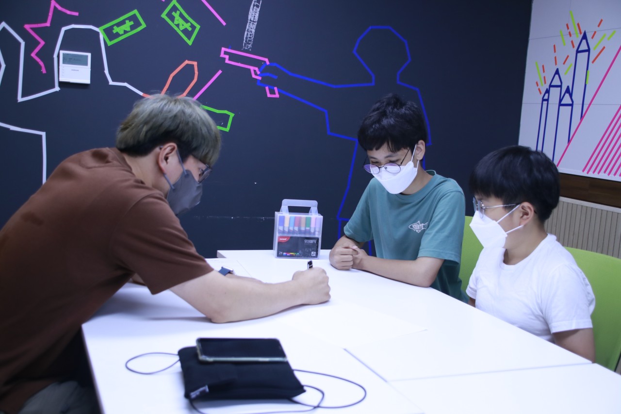 멘토와 청소년들과의 만남.(행복교육 괴산어울림 밴드)