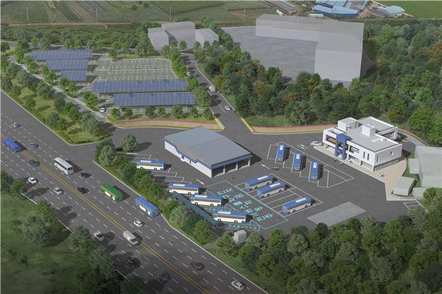 청주시 북부권 공영차고지 조감도.(청주시 제공)