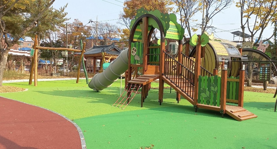 준공된 수안들어린이공원 모습. (청주시 제공)