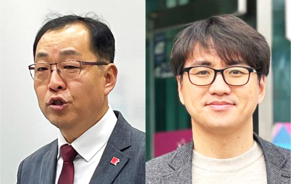 왼쪽부터 진보당 이명주·김종현 예비후보.