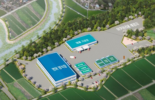 보은군 장안면 개안리 124-1번지 일원에 들어설 예정인 연어양식센터 조감도(출처=보은군)