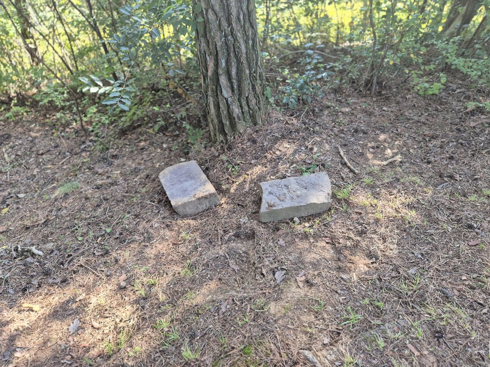 두 동간 난 태비석 (사진=김남균 기자)