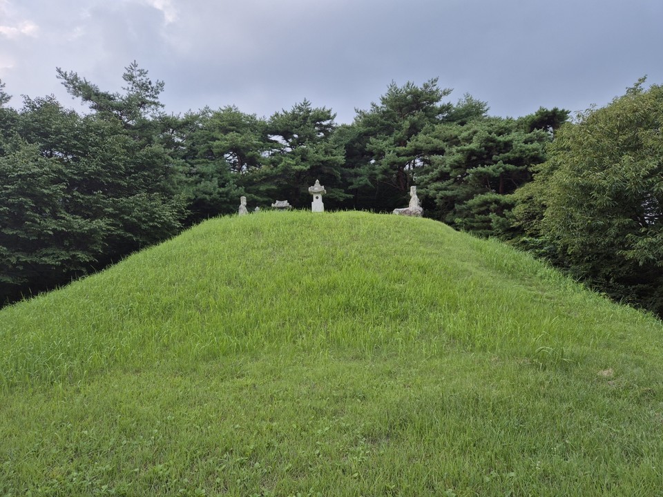 강원도 춘천시 동면 장학리 산14번지에 자리한 친일만빈족행위자 민영휘의 무덤 (사진=김남균 기자)