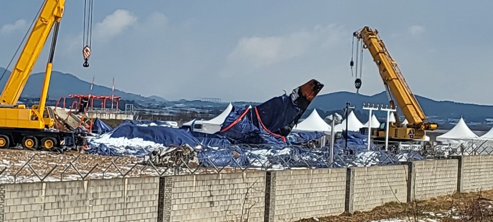 제주항공 여객기 사고 현장 모습.