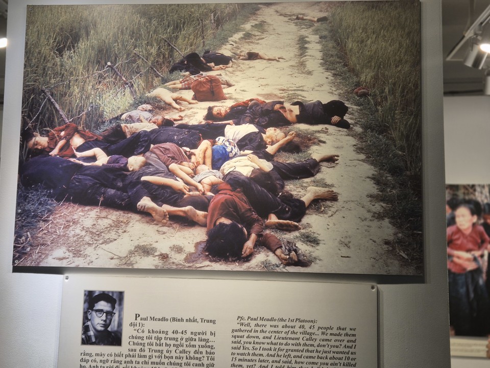 베트남 호치민시에 소재한 전쟁증적박물관에 전시된 사진 (사진=김남균 기자)