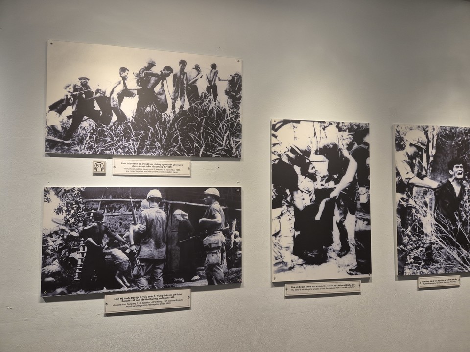 베트남 호치민시에 소재한 전쟁증적박물관에 전시된 사진 (사진=김남균 기자)