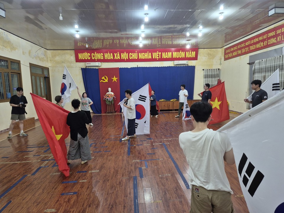 예술 공장 두레의 공연 준비 모습(사진=김남균 기자)