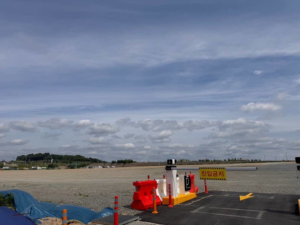 주차장 터.(플랜트건설노조 강원충북지부 제공)