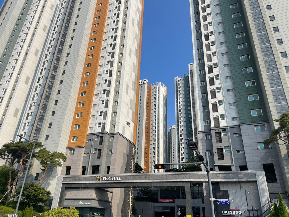 동남지구 대성베르힐 전경.